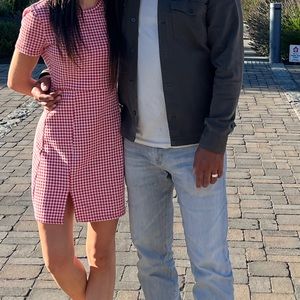 Zara Red & White Checkerboard Dress